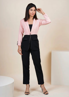 DUAL BLAZER WITH PANT CO-ORD SET-Womenue