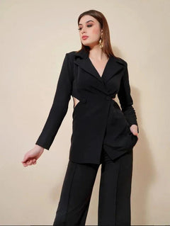 JANET FULL BLAZER (BLACK)-Womenue