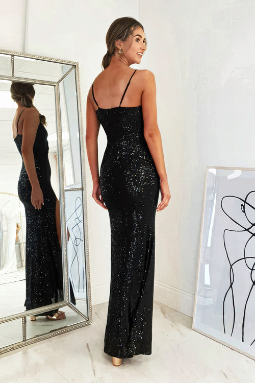 Radiant Allure: Mulan Sequin Gown-Womenue