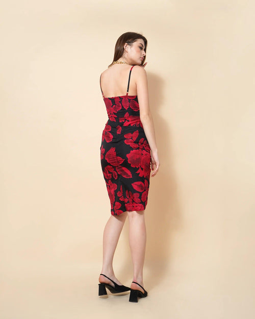 SCARLET RUCHID DRESS-Womenue