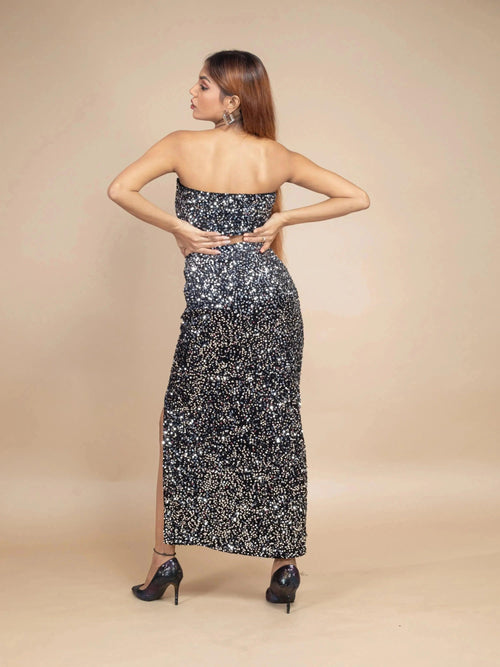 STUNNING VELVET SEQUIN CO-ORD SET-Womenue